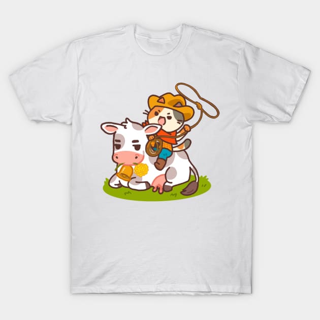 Meow-dy! Yeehaw Cowboy Cat T-Shirt by vooolatility